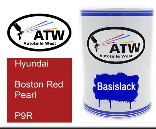 Hyundai, Boston Red Pearl, P9R: 500ml Lackdose, von ATW Autoteile West.